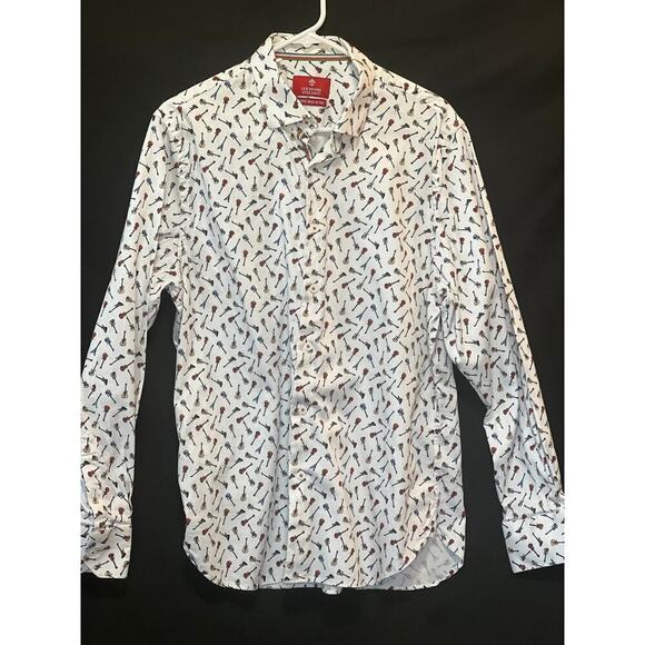 Luchiano Visconti Guitar Button Up / Size L - Picture 2 of 10